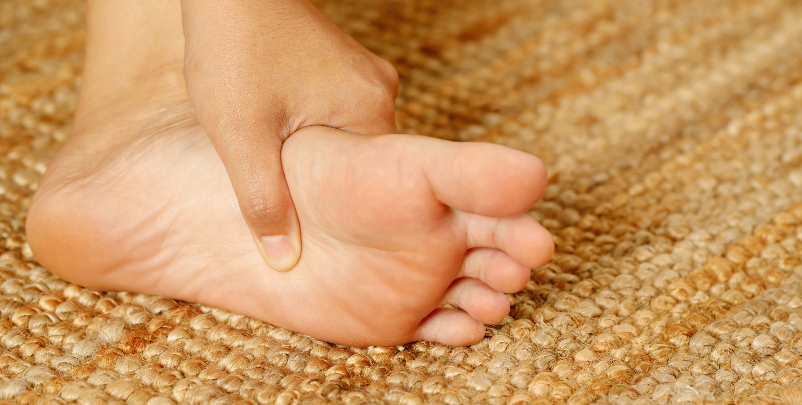 person with tingly feeling feet